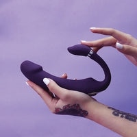 Double Ended C Shape Vibrating Dildo